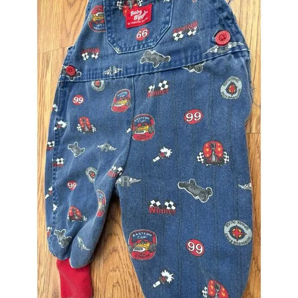 Vintage Oshkosh baby b’gosh race car theme overalls - Picture 2 of 6